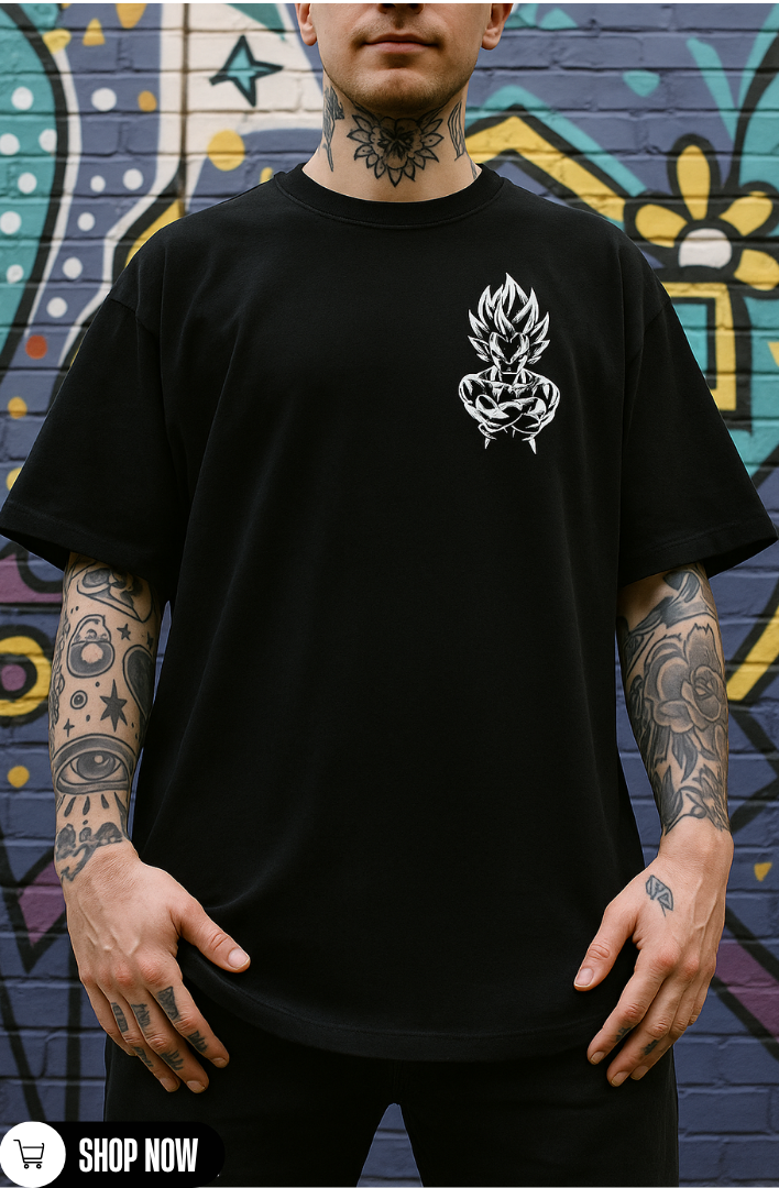 Dragon Ball Majin Vegeta Oversized Cotton T-Shirt for Men