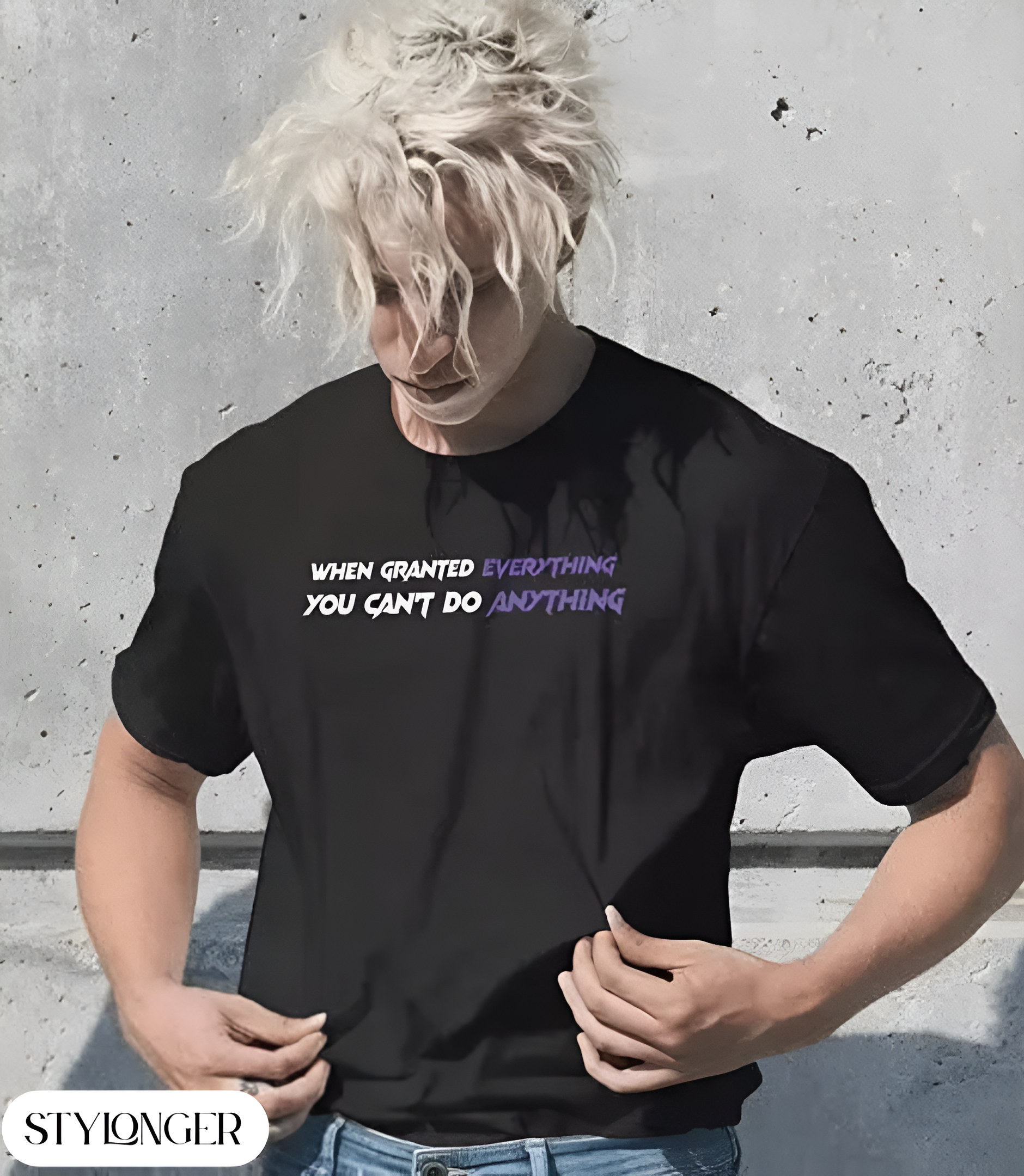 Anime Goku Print Polyester Round Neck T-Shirt for Men