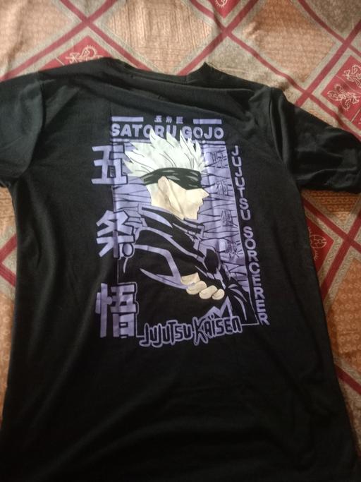 Anime Goku Print Polyester Round Neck T-Shirt for Men