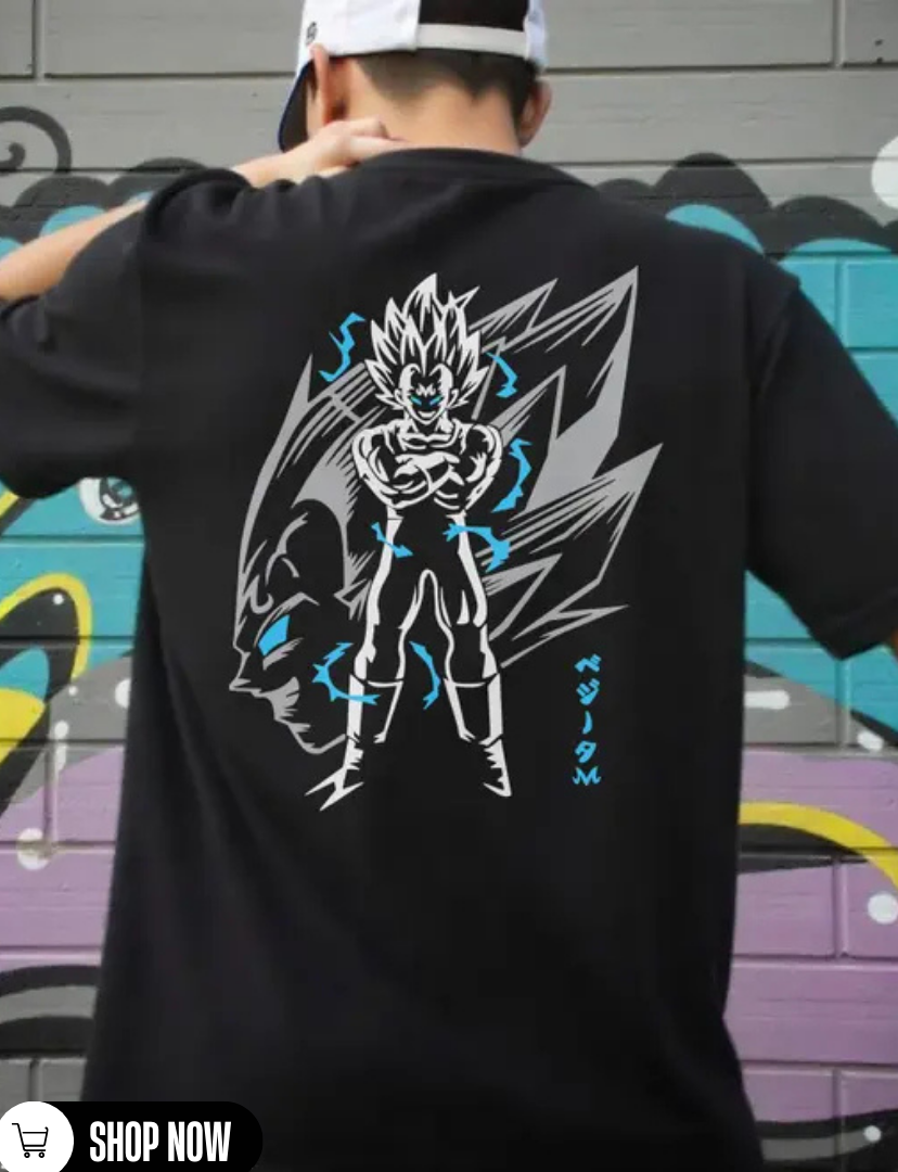 Dragon Ball Majin Vegeta Oversized Cotton T-Shirt for Men
