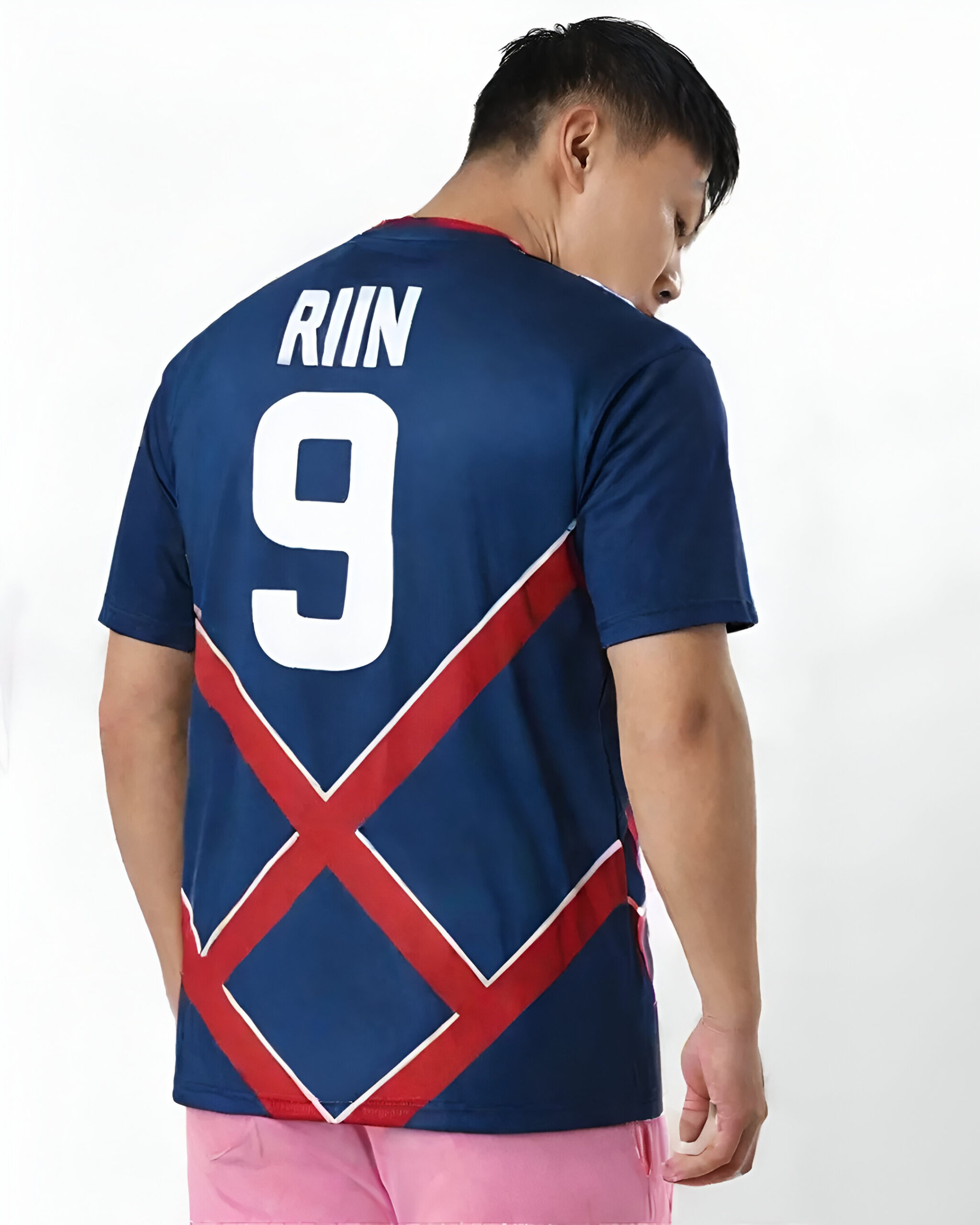 P.X.G Football Club Jersey | Dark Blue Round Neck T-Shirt for Men