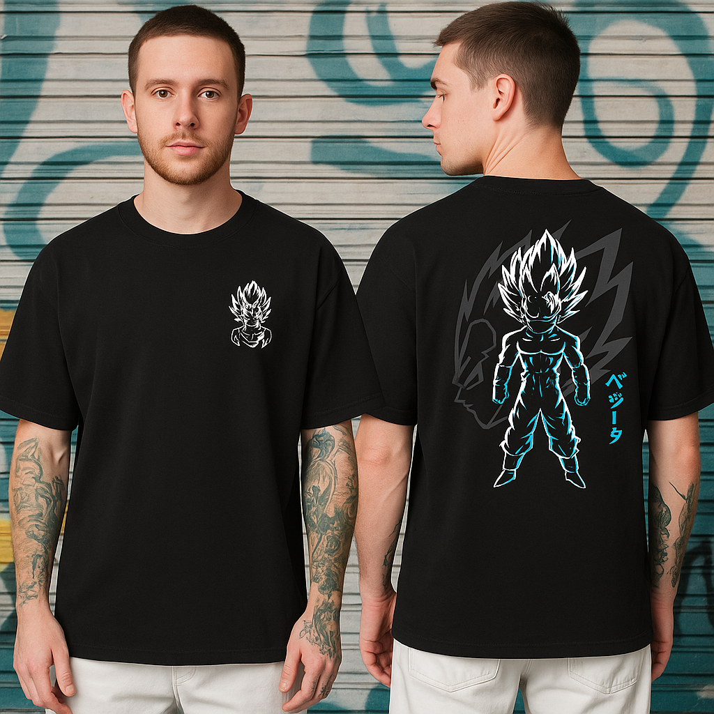 Dragon Ball Majin Vegeta Oversized Cotton T-Shirt for Men